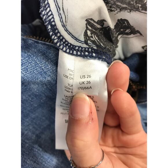 Anthropologie Pilcro Trouser Jeans 26 Blue Capsule Wardrobe Casual Everyday - Picture 7 of 12